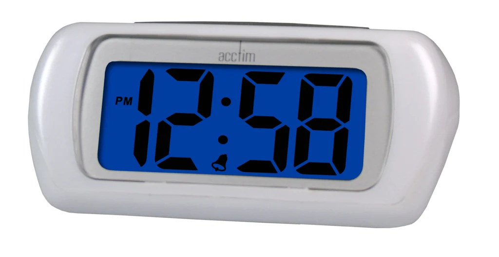 Acctim Auric LCD Clock - White