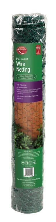 Ambassador PVC Coated Wire Netting - 25mm x 10m x 0.5m