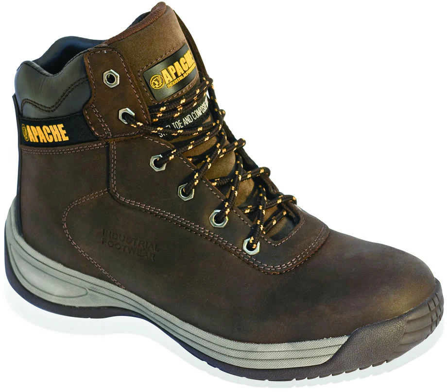 Apache Brown Safety Boot - Size 10