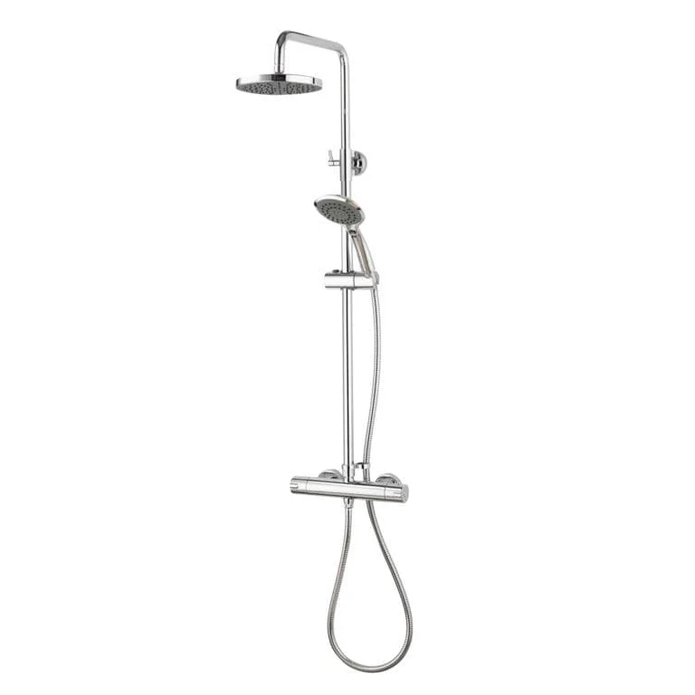 Aqualisa Round Bar Valve Dual Mixer Shower - Chrome