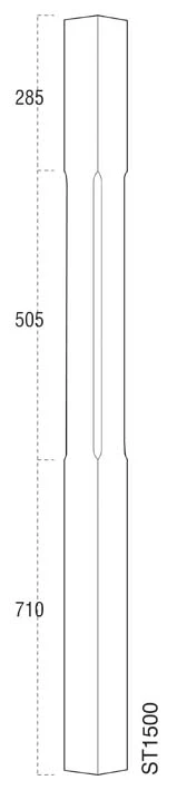 Cheshire Mouldings Stop Chamfered Newel Pine