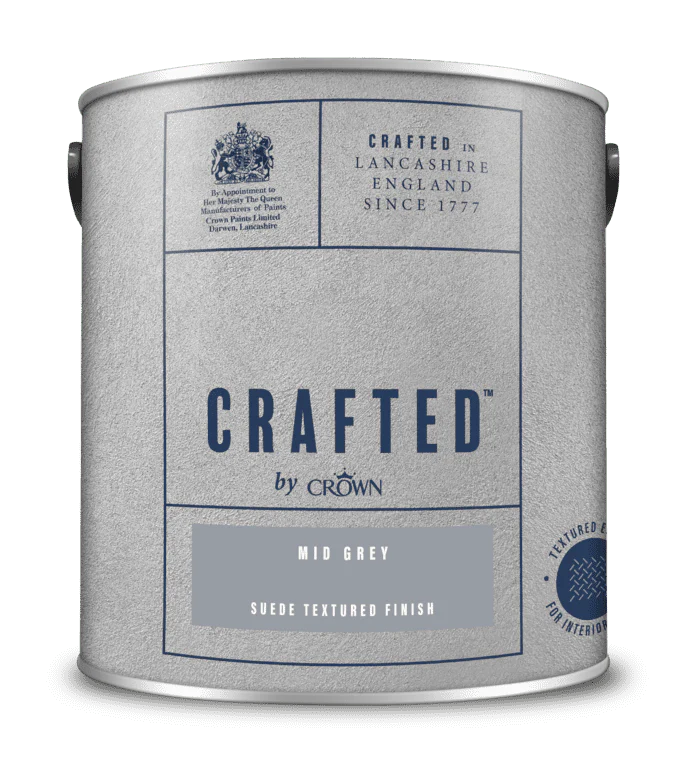 Crown Crafted Suede Textured 2.5L - Mid Grey