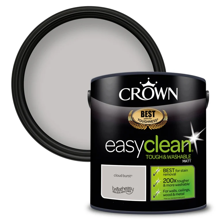 Crown Easyclean Matt Emulsion - 2.5L Cloud Burst