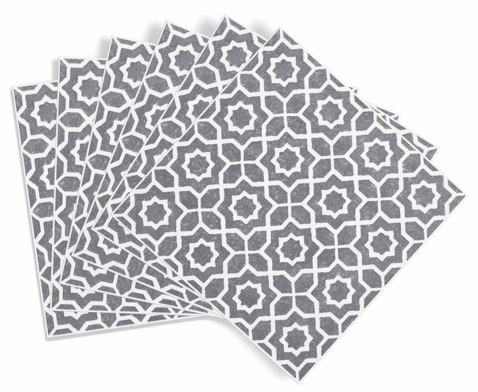 d-c-fix® Self Adhesive Wall Tile Lina Grey - 15cm x 15cm / Pack Of 6