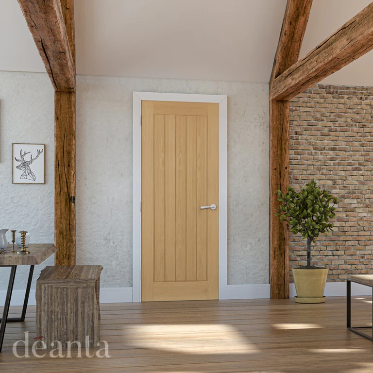 Deanta Ely Prefinished Oak Door - 1981 x 838mm