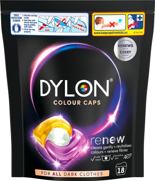 Dylon Dark Colour Caps - 18 Wash