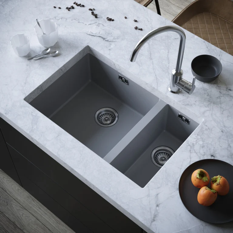 Ellsi Undermount Sink & Waste - 670mm Grey