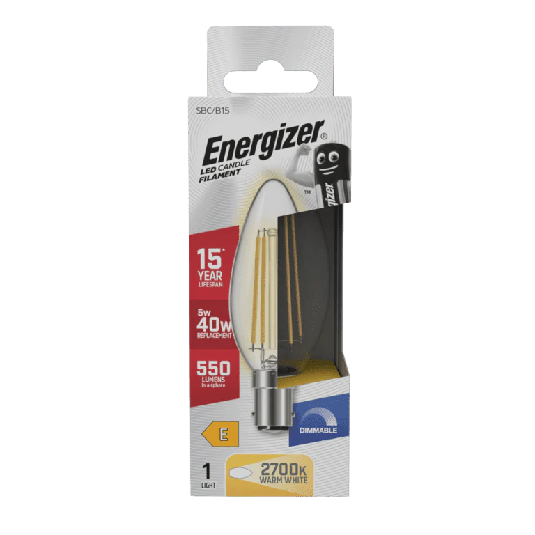 Energizer Filament LED Candle B15 Dimmable 5w - 550lm