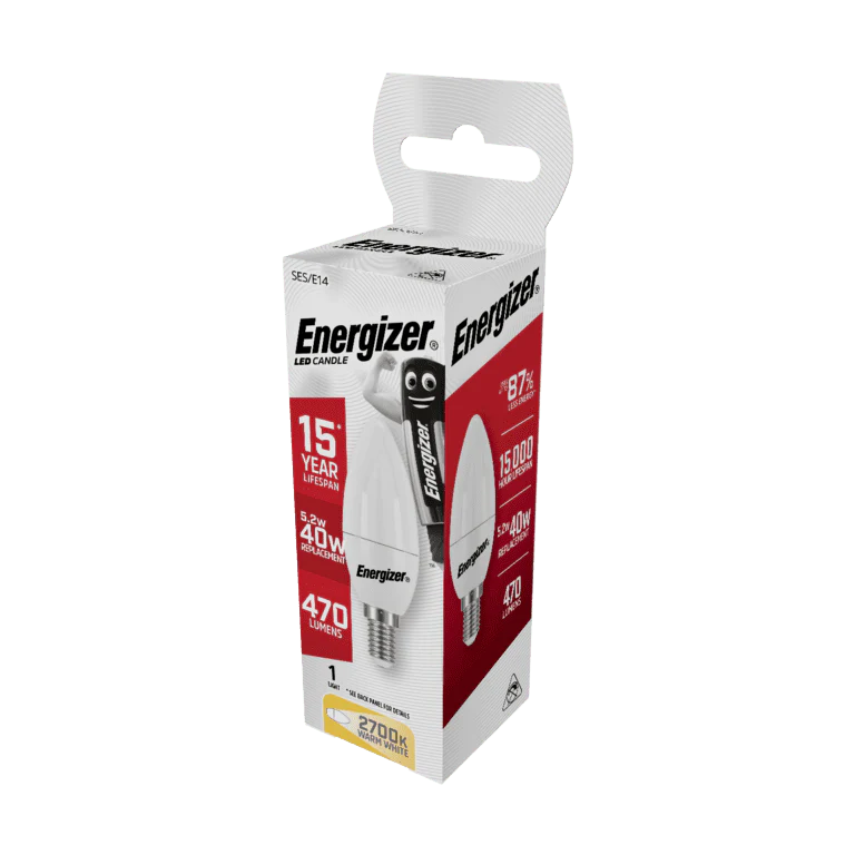 Energizer LED Candle Warm White E14 - 5.2w 470lm