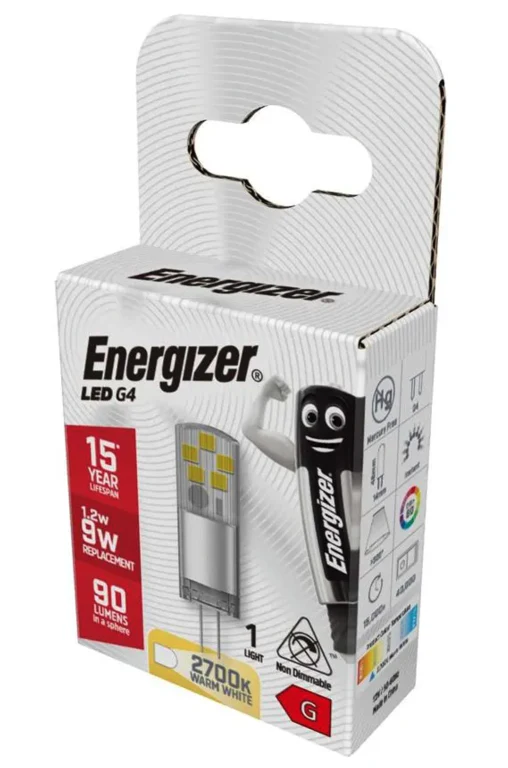 Energizer LED G4 90lm 2700k Warm White - 1.2w