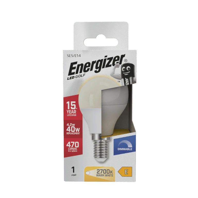 Energizer LED Golf 470lm Opal E14 Dimmable - 4.2w