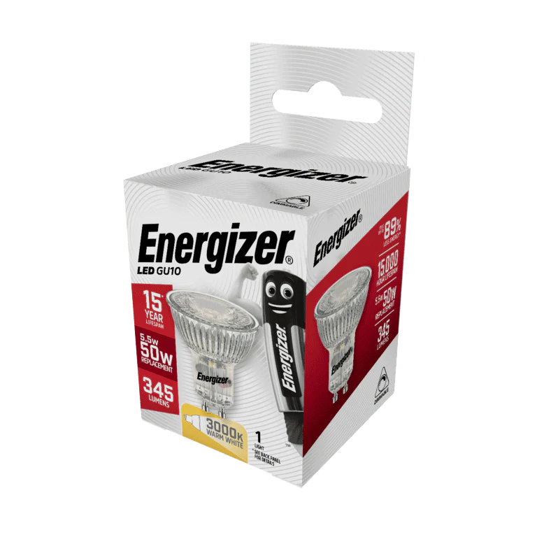 Energizer LED GU10 Warm White Dimmable 36" - 5.5w 375lm