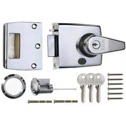Era Double Locking Nightlatch 60mm - Finish: Grey Body - Brass Cylinder