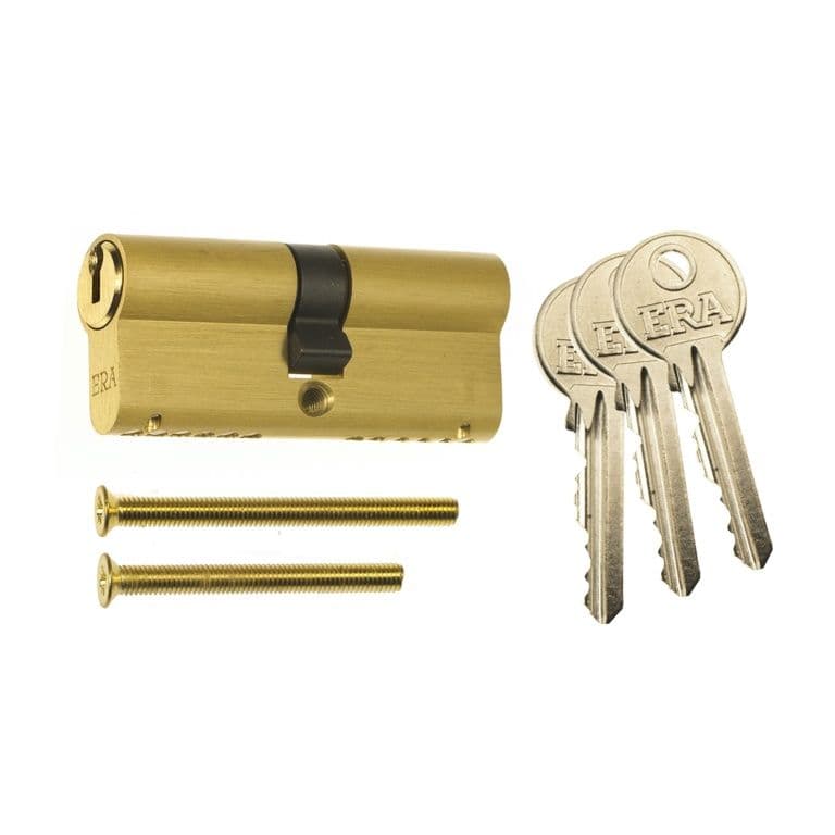 Era Euro Double 6 Pin Cylinder - 50/50 Brass Clam