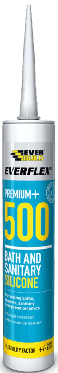 Everbuild Everflex 500 Bath & Sanitary Silicone 310ml - White