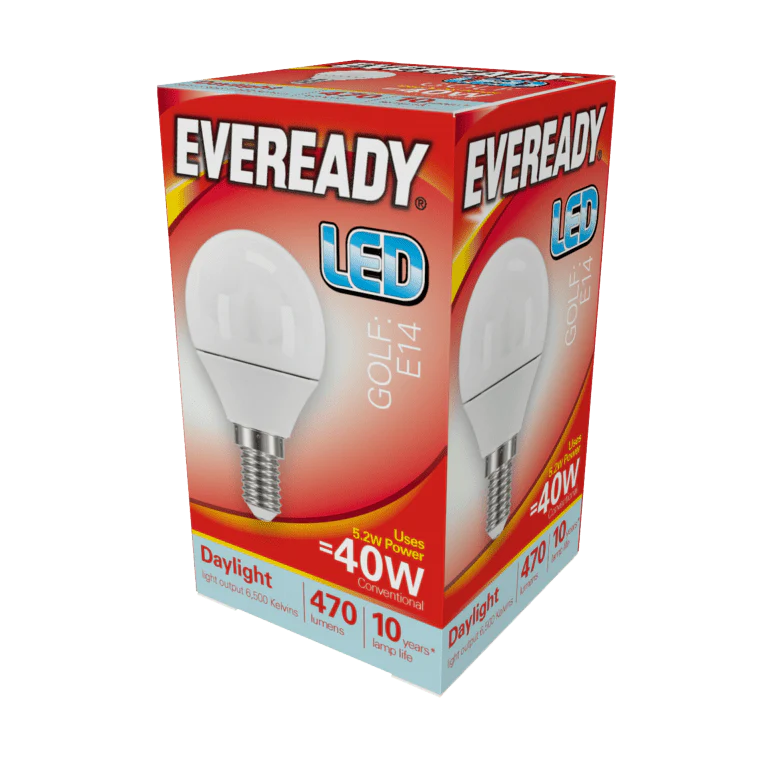 Eveready LED Golf 6w - 480lm Daylight 6500k E14