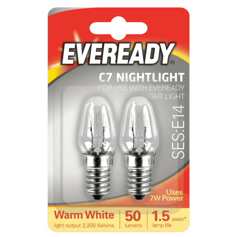 Eveready Night Light Spare Bulbs E14 - Twin Pack