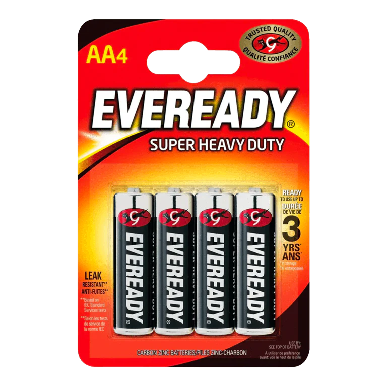 Eveready Super Heavy Duty AA - Pack 4