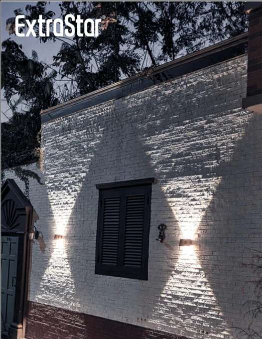 Extrastar LED Solar Up & Down Wall Lamp Warm White - 3000k