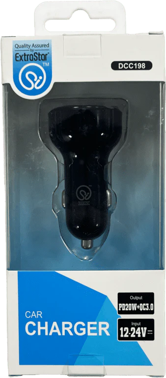 Extrastar Type-C +USB Car Charger PD20w