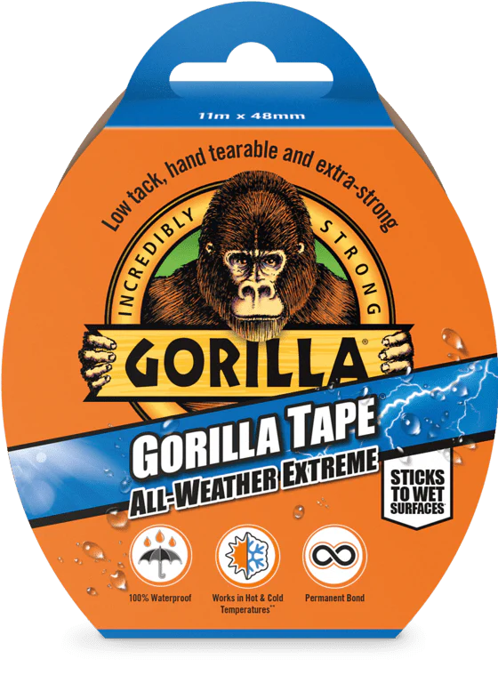 Gorilla All Weather Tape Black - 11m