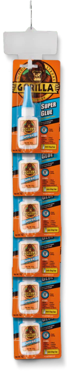 Gorilla Super Glue 15g 6 Piece Clip Strip