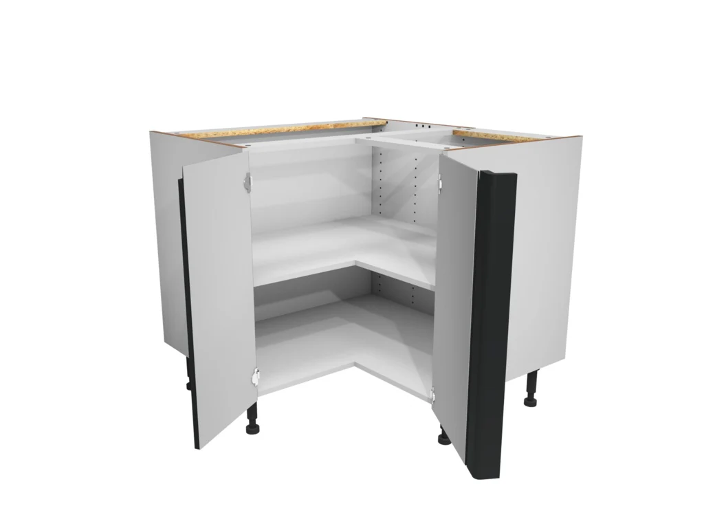 Gower Rapide+ Capri Dark Matt Grey Larder Corner Base - 935mm Pack 2