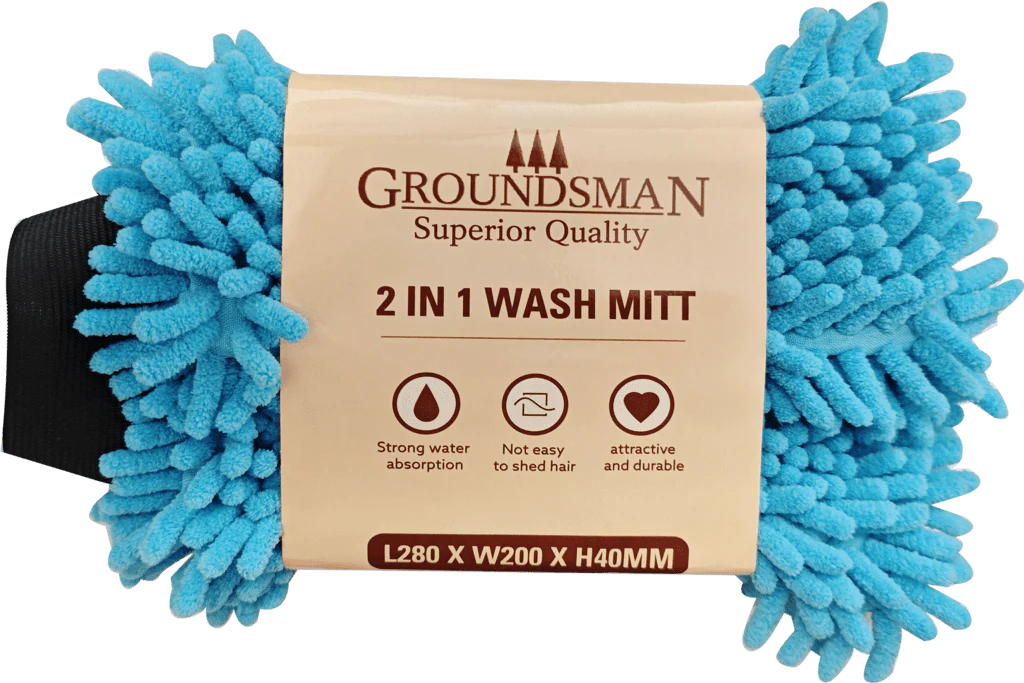 Groundsman 2 In 1 Microfibre Wash Mitt - 28x20