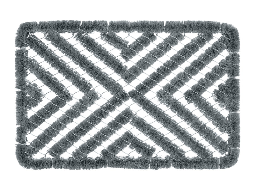 Groundsman Rectangular Wire Scraper Mat Grey - 40 x 60cm