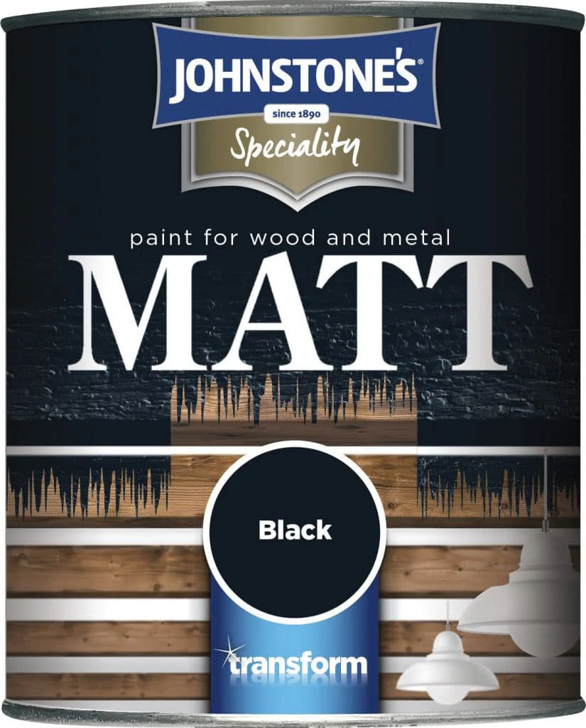 Johnstone's Paint For Wood & Metal - 250ml Black Matt