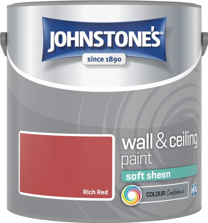 Johnstone's Wall & Ceiling Soft Sheen 2.5L - Rich Red