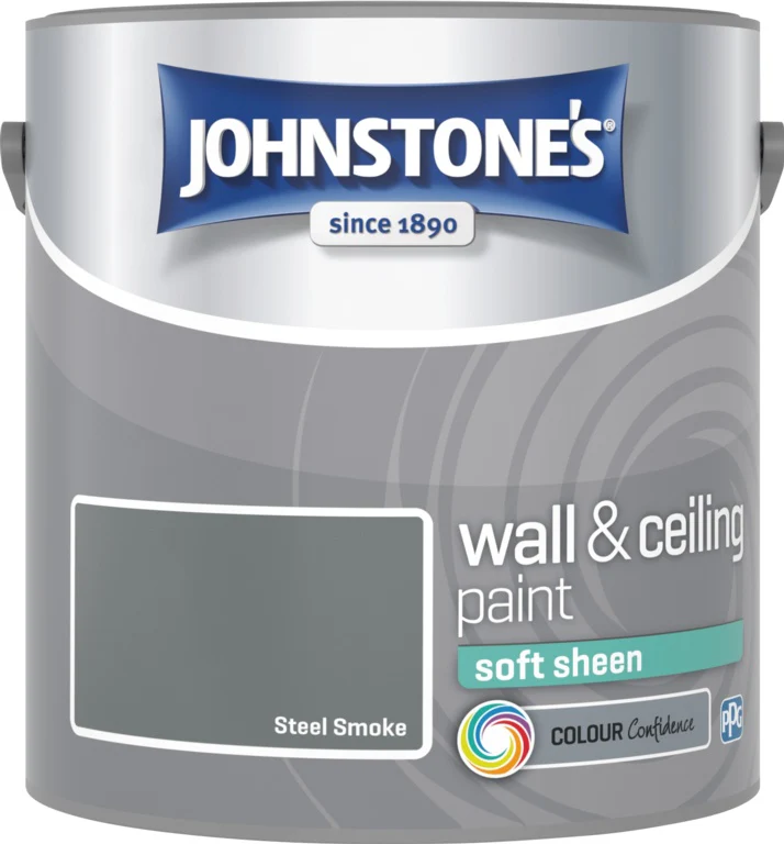 Johnstone's Wall & Ceiling Soft Sheen 2.5L - Steel Smoke