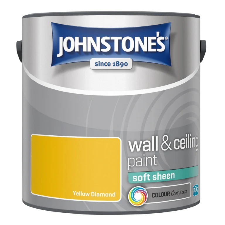 Johnstone's Wall & Ceiling Soft Sheen 2.5L - Yellow Diamond