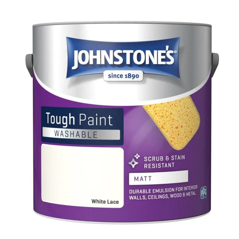 Johnstone's Washable Matt 2.5L - White Lace