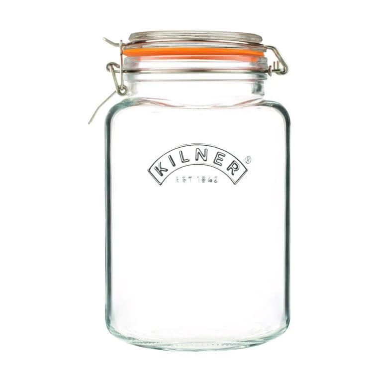 Kilner Clip Top  Jar - Square - 3L
