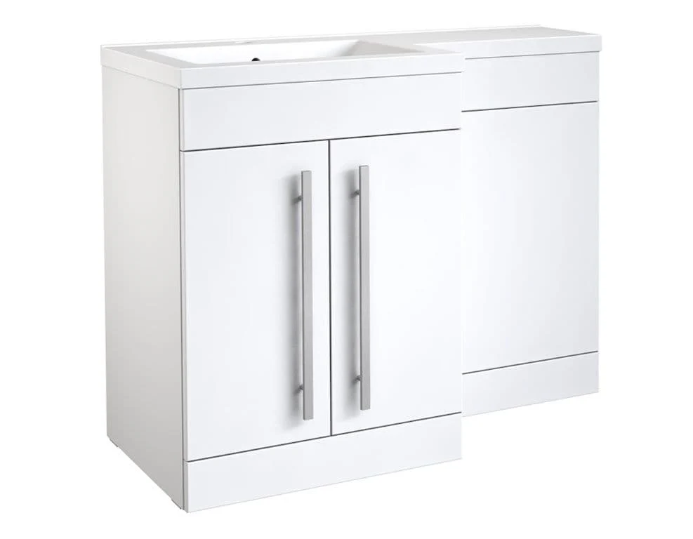 Kvit Matrix 2 Door Basin Unit - Gloss White 600mm
