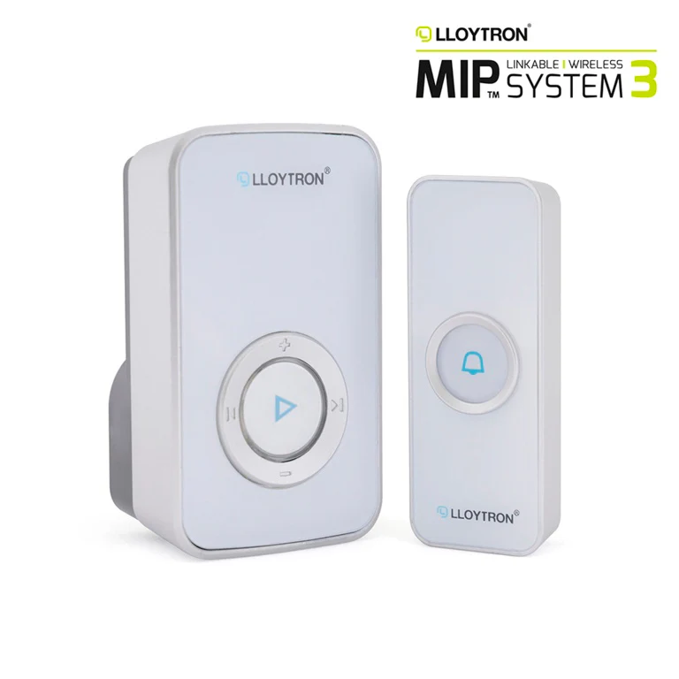 Lloytron 32 Melody Plugin Premium Door Chime Kit - 200m White