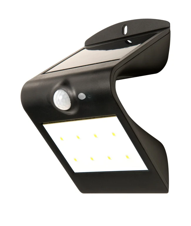 Luceco Solar Guardian PIR Wall Light - Black