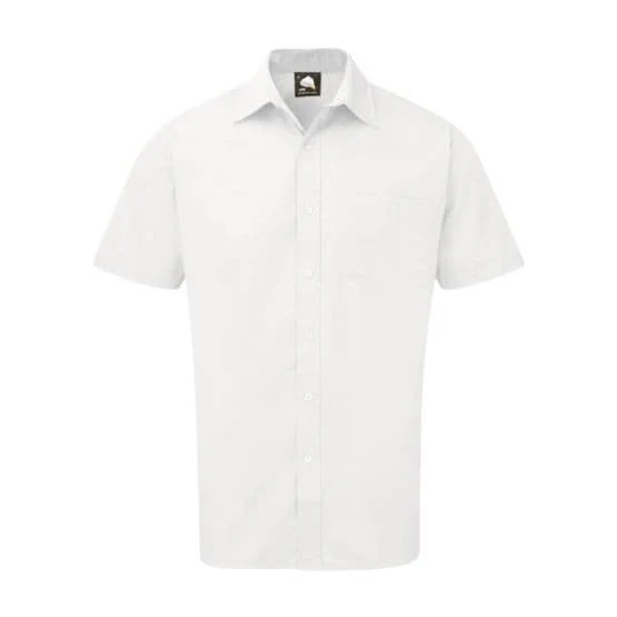 Mens White Short Sleeved Shirt - 17