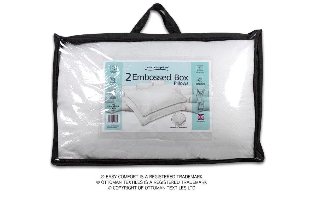 Ottoman Embossed Box Pillows - Twin Pack
