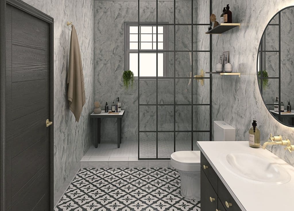 Perform Panel Stratus Marble Bathroom and Shower Panel - 2400mm x 880mm 2919