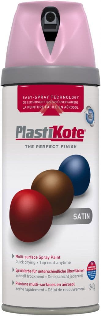 PlastiKote Twist & Spray Paint 400ml - Cameo Pink Satin