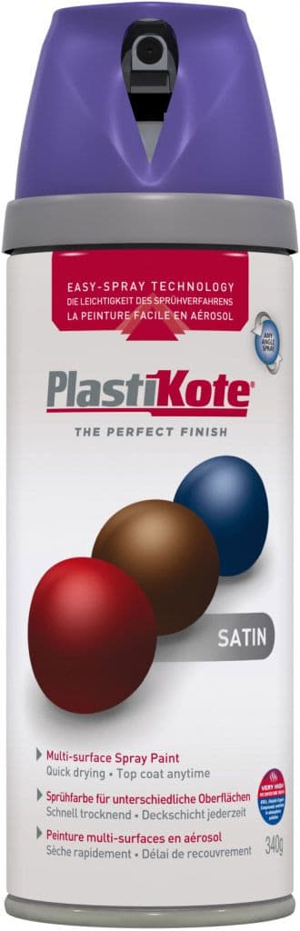 PlastiKote Twist & Spray Paint 400ml - Sumptuous Purple Satin