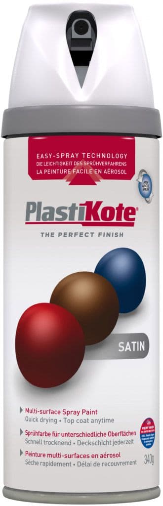 PlastiKote Twist & Spray Paint 400ml - White Satin