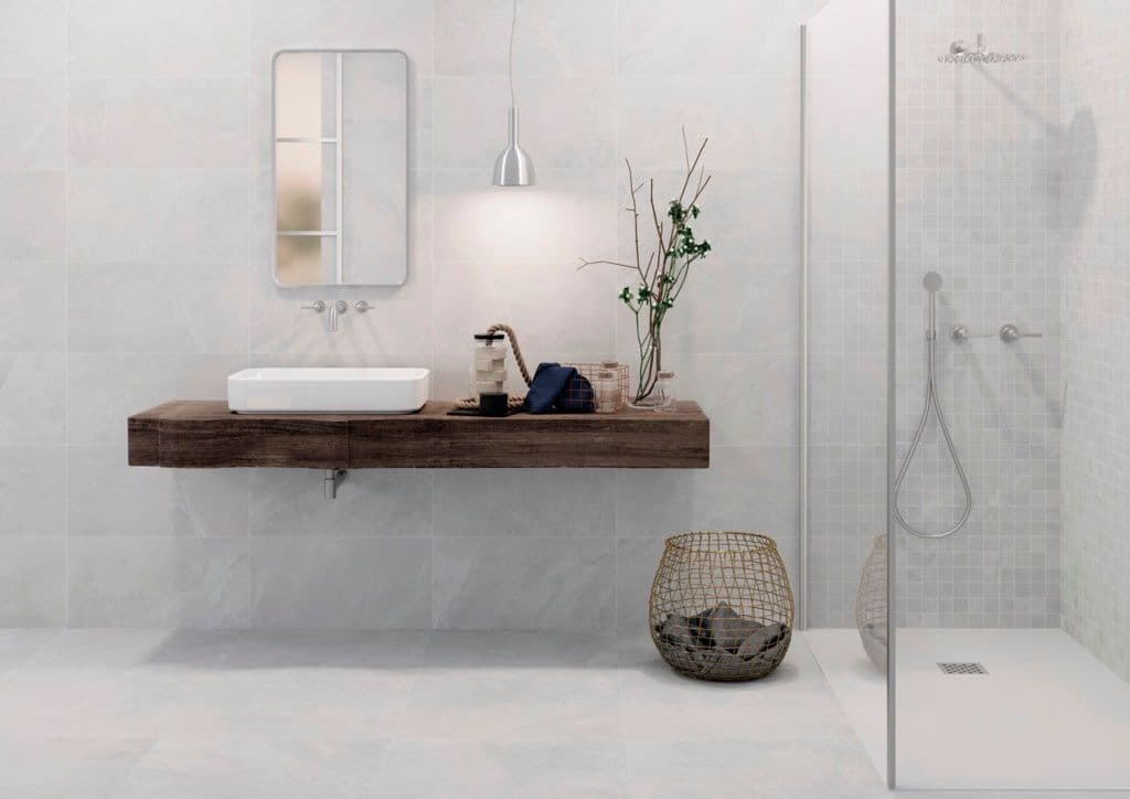 Plus 39 Eco Slate Effect Porcelain Tile White 30 x 60cm - 1.26m2