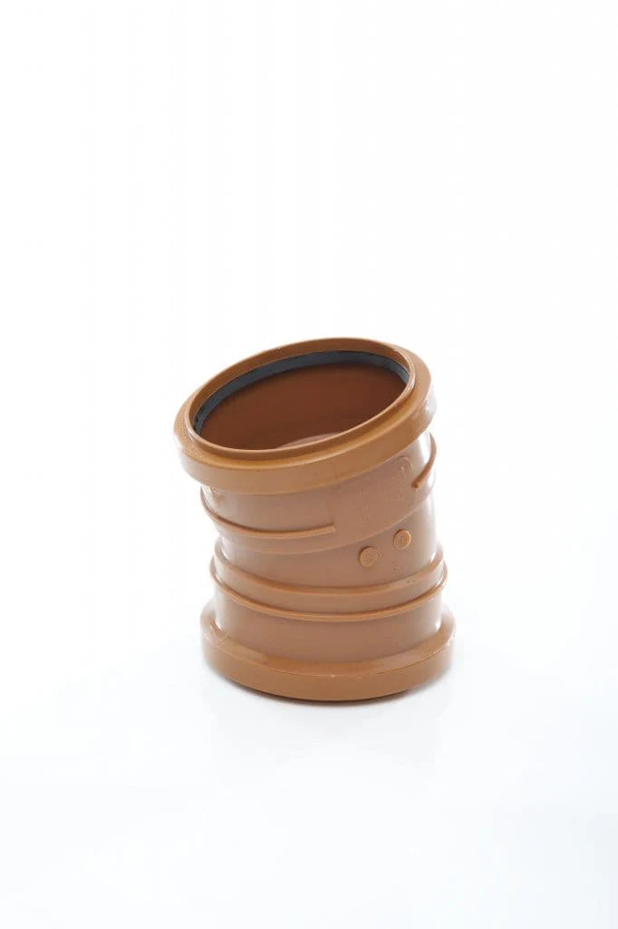 Polypipe Double Socket Bend - 15 Degrees