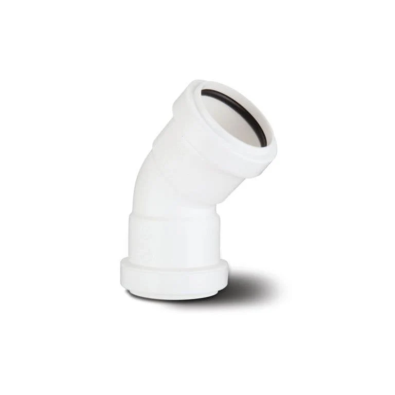 Polypipe Multifit Bend 45 Degree - 1 1/4" White