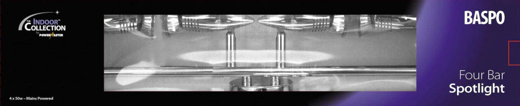 Powermaster Basic 4 Spot Bar - Brushed Chrome