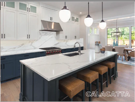 Quartz Worktop Calacatta 3.2 x 1.6m x 30mm - 1 Slab