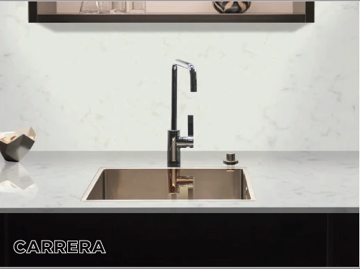 Quartz Worktop Carrara 3.2 x 1.6m x 30mm - 1 Slab